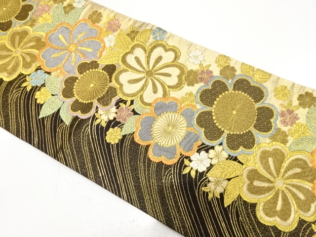 JAPANESE FUKURO OBI FOR FURISODE / WOVEN SAKURA